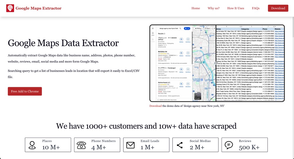 Download Free Google Maps Extractor Chrome Extension